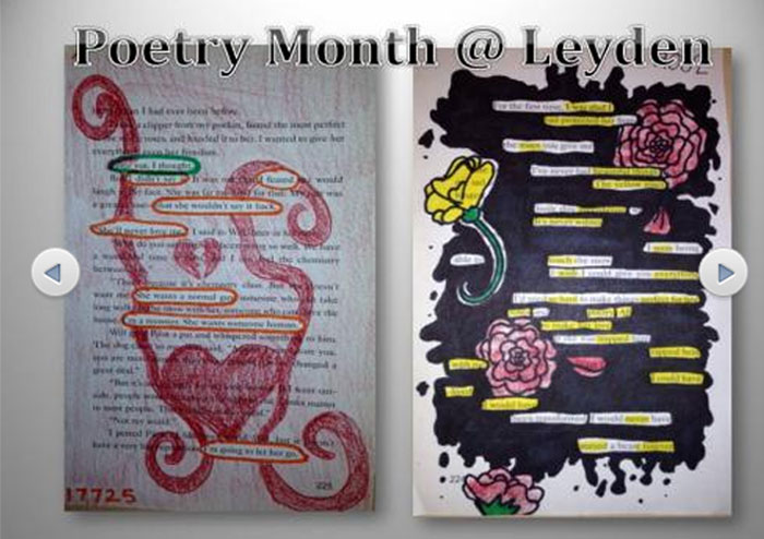 Book+Spine+and+Black-Out+Poetry+at+Leyden+Libraries
