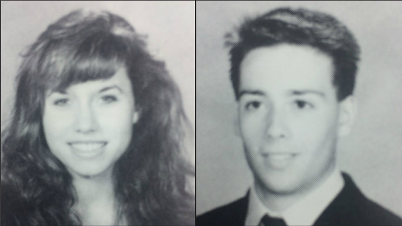 Yearbook photos of Mr. Schuett and his high school girlfriend