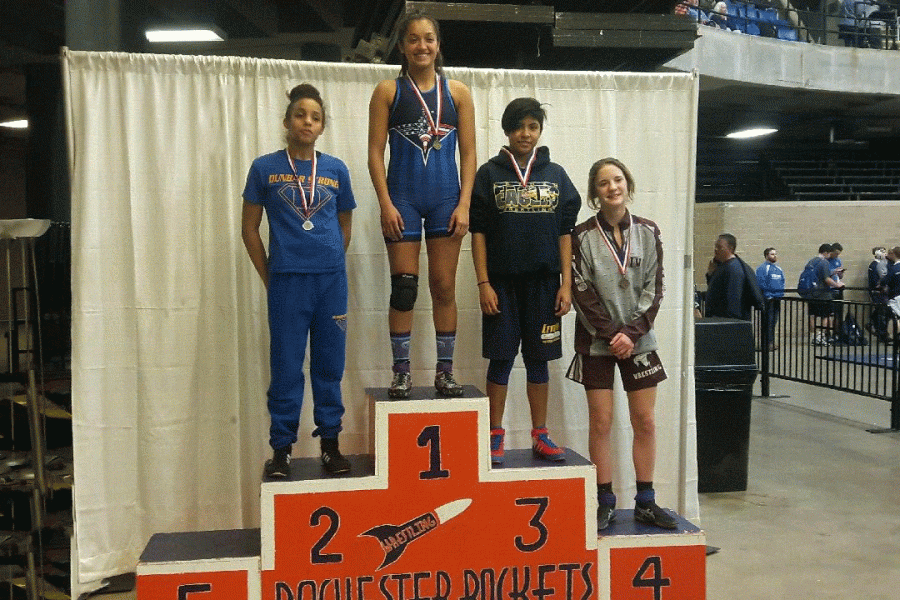 Samantha Javier took 3rd place wrestling at the 112 weight class.