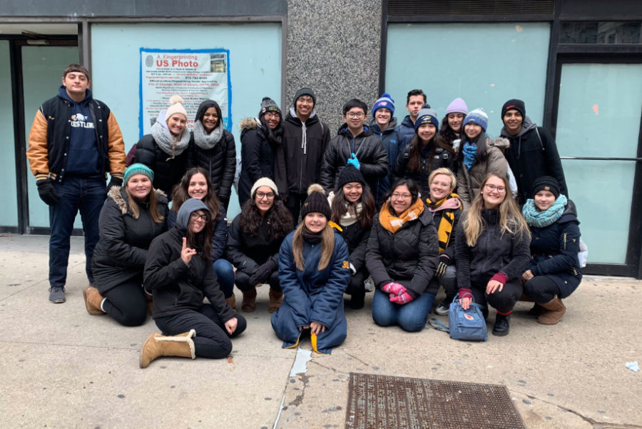 National Honors Society members volunteering at the 2019 Hot Chocolate Race
