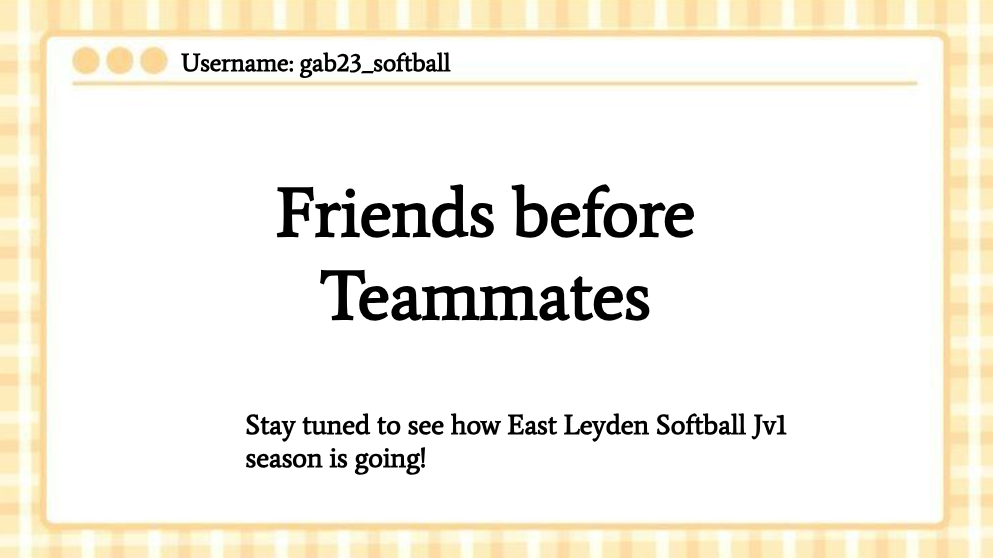 Stay tuned to see how East Leyden Softball Jv1 season is going! 
